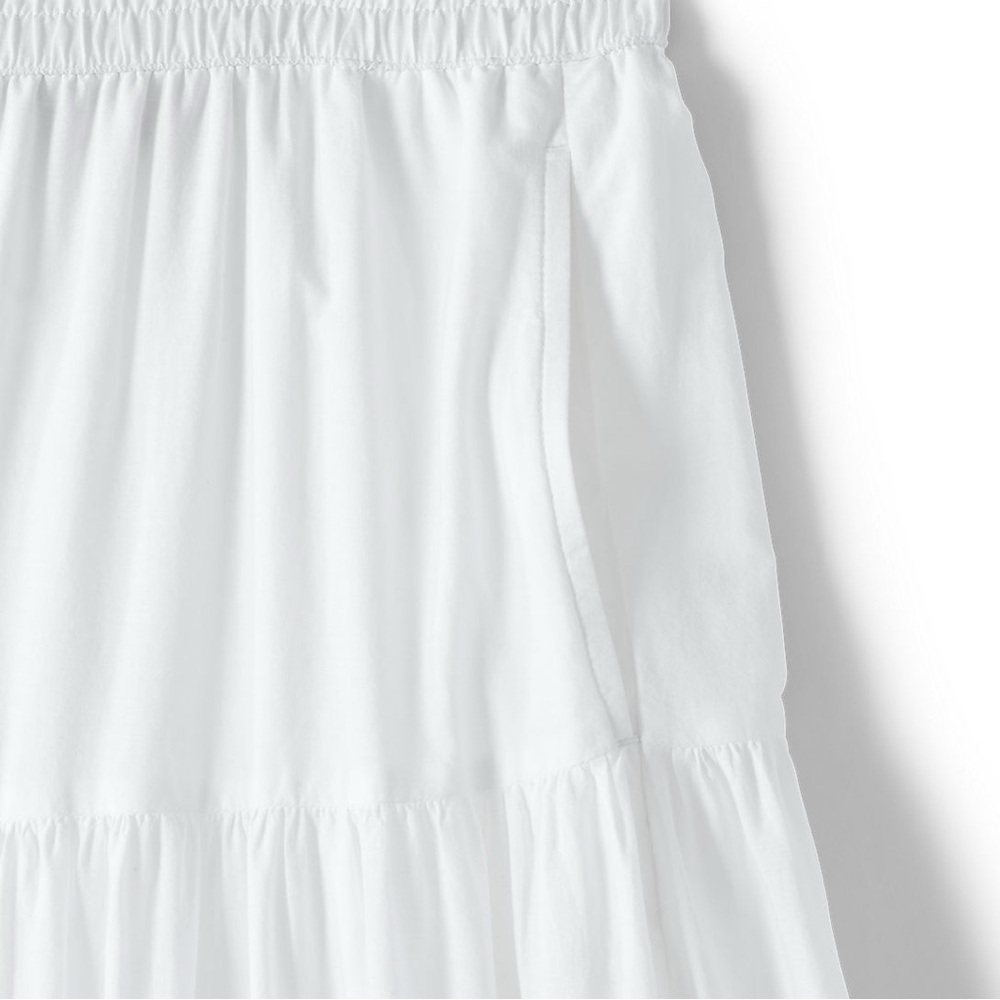 Lands End White Voile Eyelet Tiered Maxi skirt, xs - Picture 5 of 9